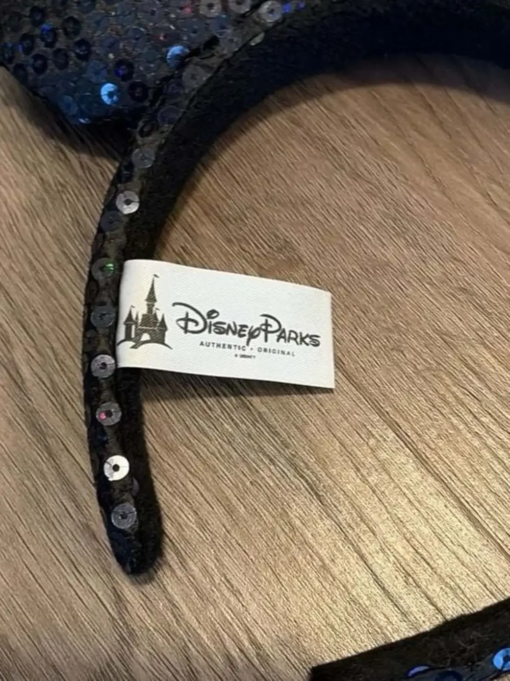 Minnie Mouse Ears Blue Jeweled Bow Disneyland 60th Anniversary HTF